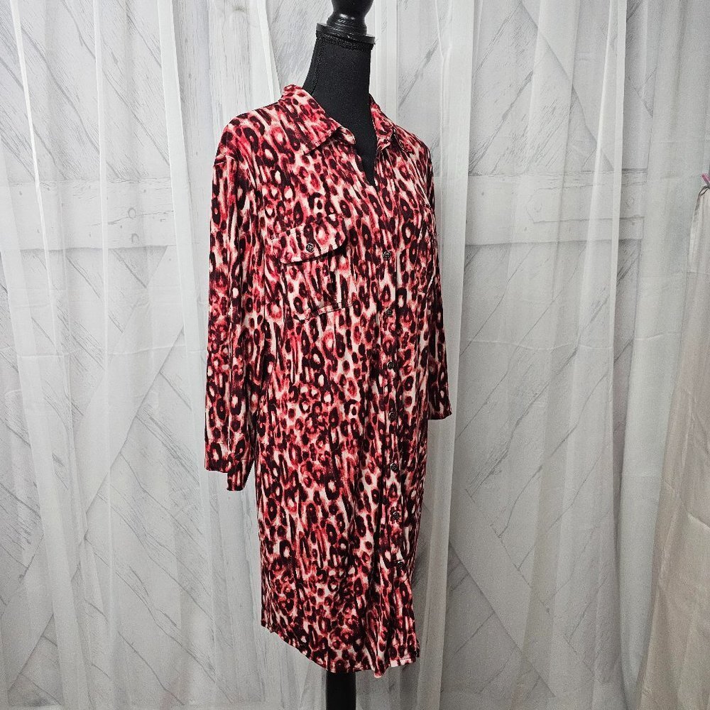 Leopard Print Red Dress - Picture 6 of 15
